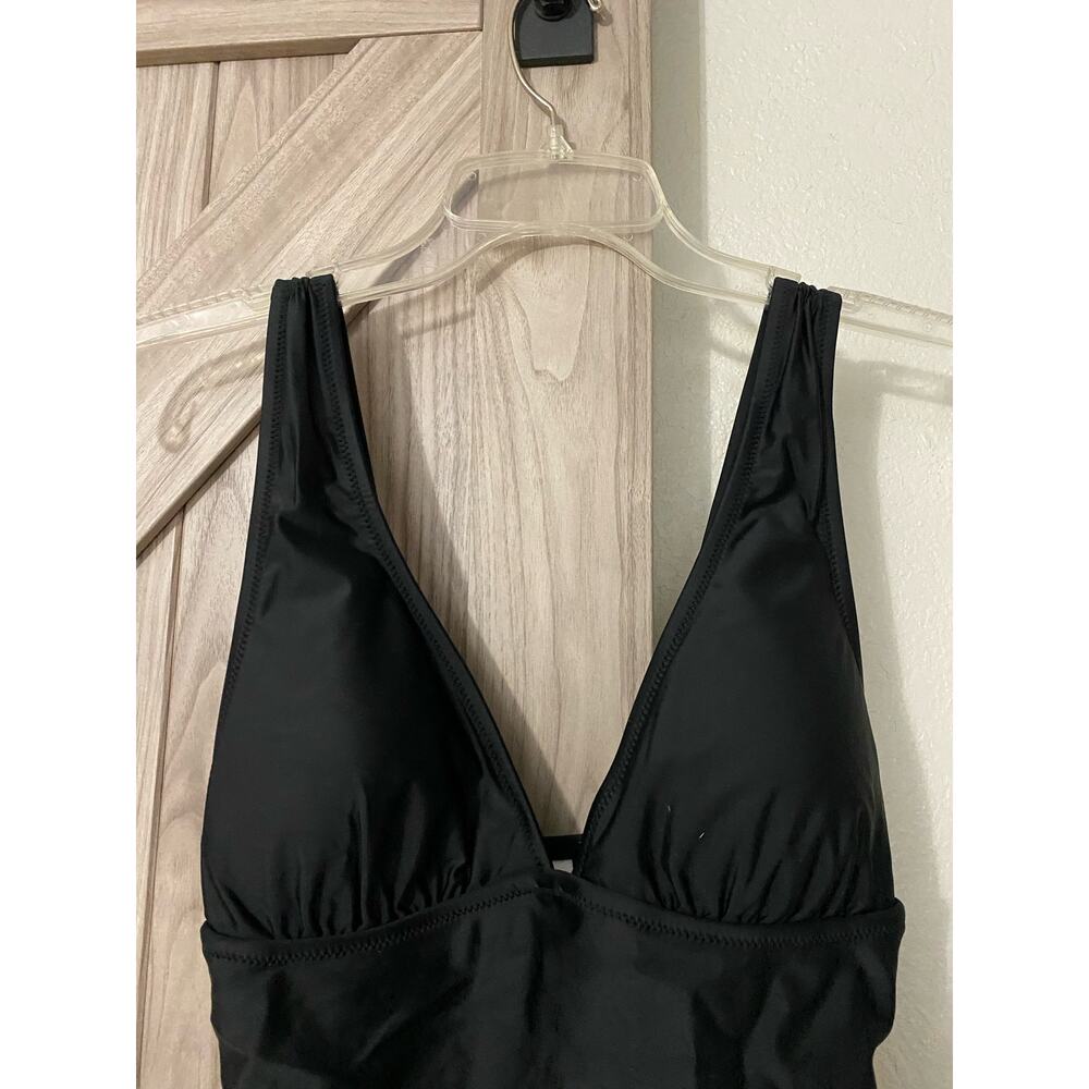 NWT J.Crew black ruched V-neck swim dress size 4 - Picture 7 of 10